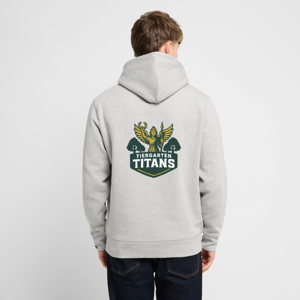 Men’s Hooded Sweater by Russell - Grau meliert