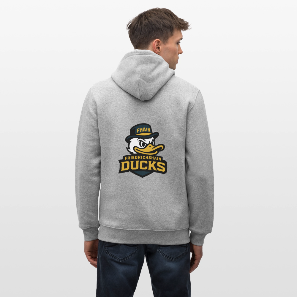 Men’s Hooded Sweater by Russell - Grau meliert